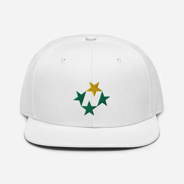 North Stars Rebrand White Snapback Cap