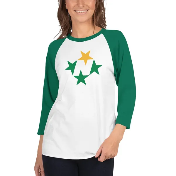 North Stars Rebrand 3/4 sleeve shirt